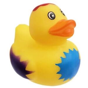 2ct Orange and Yellow Splotch Rubber Ducks